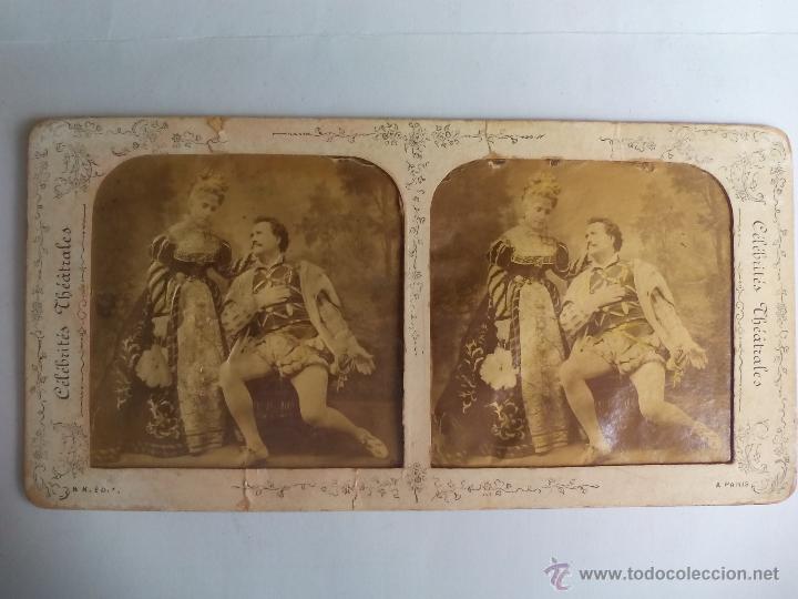 Antique Photography: Estereoscopica de 1900 Celebrit&eacute;s th&eacute;atrales Monsieur et Mme Lafontaine France Stereo Stereoscopique