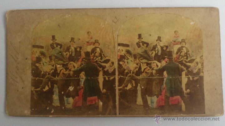 Photographie ancienne: ANTIGUA FOTOGRAFIA ESTEREOSCOPICA, NATIONAL SPORTS, THE RACE-COURSE, FOTOGRAFO ALFRED SILVESTER,1865