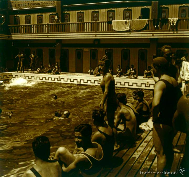 Photographie ancienne: Piscina. Banys de Sant Sebasti&agrave;. c.1920