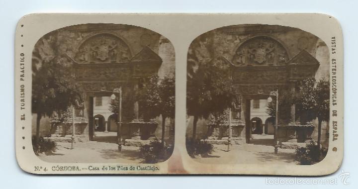 Fotografia antiga: EL TURISMO PR&Aacute;CTICO. VISTA ESTEREOSC&Oacute;PICA. N&ordm;4 C&Oacute;RDOBA. CASA DE LOS P&Aacute;EZ DE CASTILLEJO.