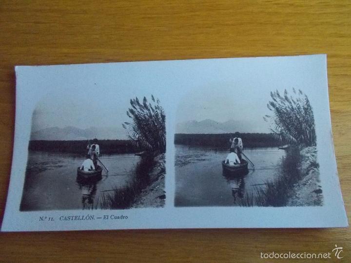 Fotograf&iacute;a antigua: ANTIGUA POSTAL FOTOGRAFIA VISTAS ESTEREOSCOPICA N&ordm; 11 CASTELLON EL CUADRO EDITOR A.MARIN