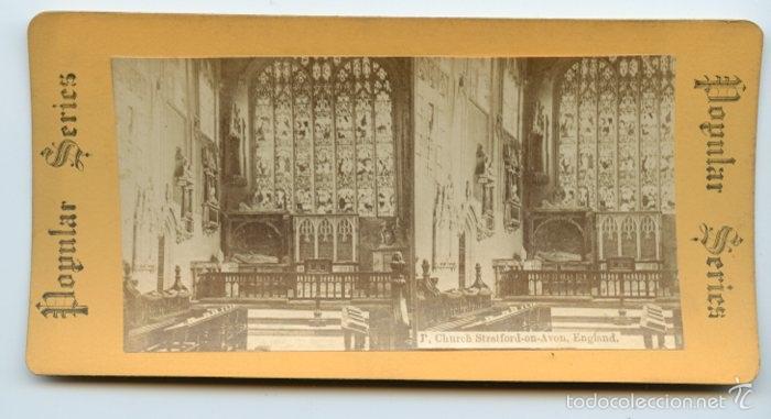 Antique Photography: Estereosc&oacute;pica: P, Church Stratford-on-Anvon, England.  Popular Series