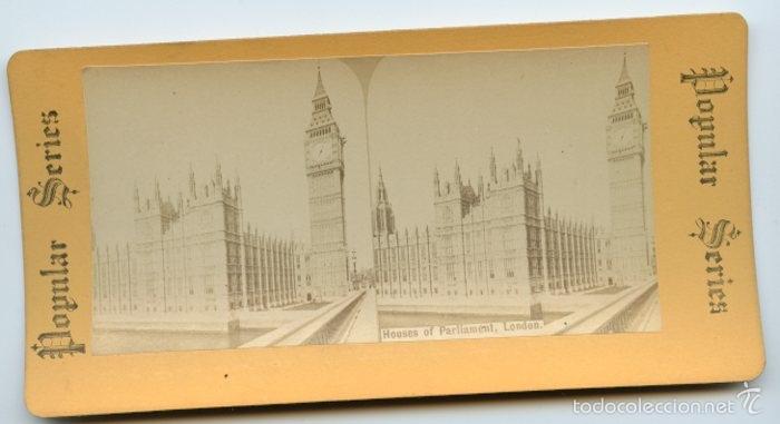 Fotografia antica: Estereosc&oacute;pica: Houses of Parliament, England.  Popular Series