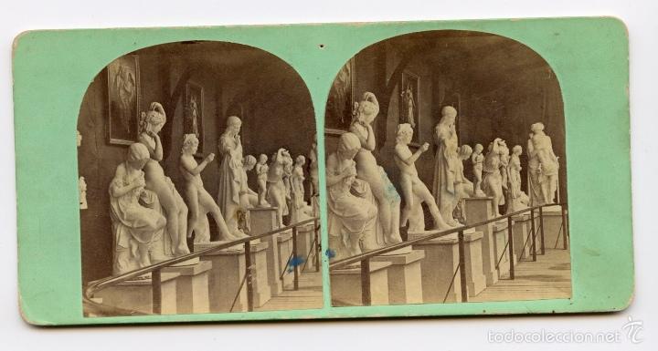 Fotograf&iacute;a antigua: Estereosc&oacute;pica. The Roman Court. London Exhibition, 1862