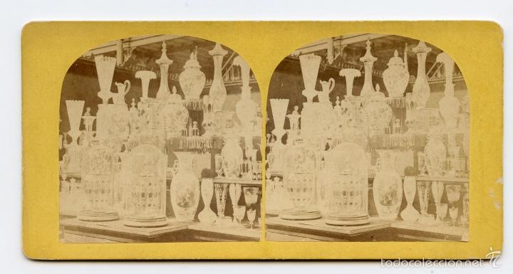 Fotografia antica: Estereosc&oacute;pica. L Glassware (Austrian Court. No. 10.) London Exhibition 1862