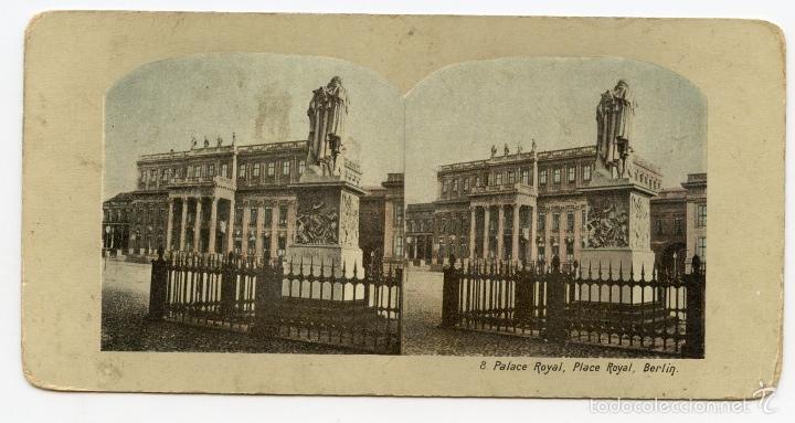 Fotografia antica: Estereosc&oacute;pica. Fotomec&aacute;nica. Palacio Real, Berl&iacute;n, Alemania.