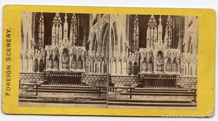 Fotografia antica: Estereosc&oacute;pica. Catedral de Wells. Inglaterra.   Foreign Scenery