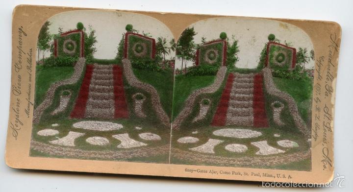 Photographie ancienne: Estereosc&oacute;pica coloreada. Como Park, St. Paul.  Keystone View Company. Manufacturers Publishers.  Me