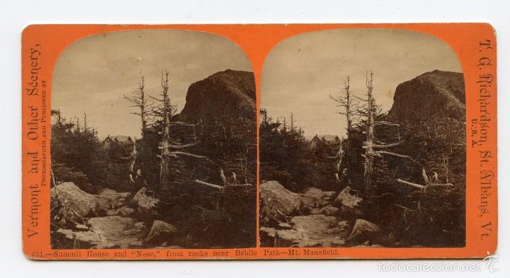 Fotografia antica: Estereosc&oacute;pica. Monte Mansfield, Vermont.  Vermont and Other Senery. Photographed and published by.