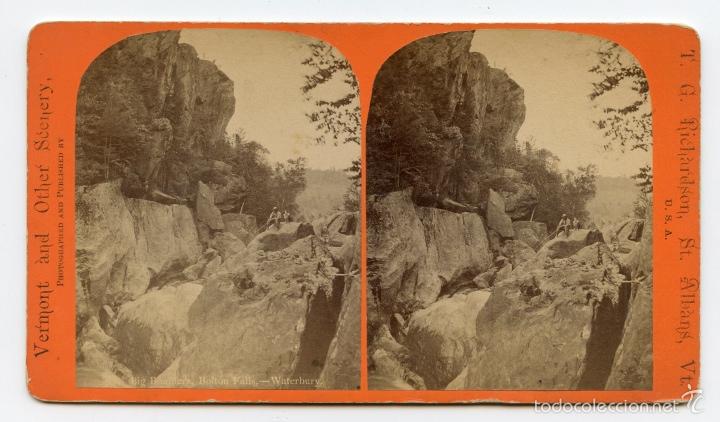 Fotografia antica: Estereosc&oacute;pica. Cataratas Bolton, Waterbury. USA  Vermont and Other Senery. Photographed and publish
