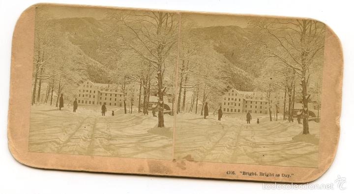 Fotograf&iacute;a antigua: Estereosc&oacute;pica. Calle nevada Photographed and Published by Kilburn Brothers, littleton