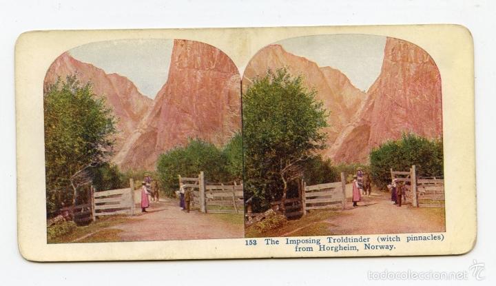 Fotografia antiga: Fotomec&aacute;nica. Escena rural, Troldtinder, Horgheim, Noruega.  1925, A.C. Co.