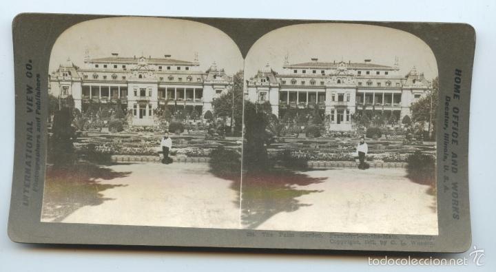 Fotografia antiga: El jard&iacute;n de palmeras. Francfurt. Alemania.  International View Co. Photographers and Publishers   H