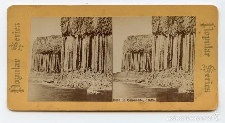 Fotografia antiga: Columnas de basalto, Staffa.  Popular Series.