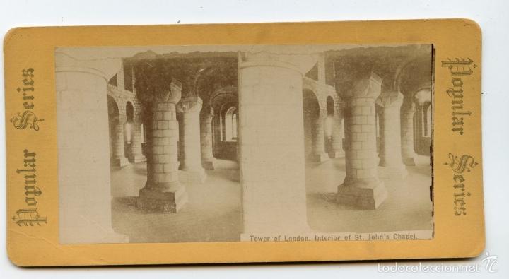 Fotografia antiga: Interior de la torre de Londres, capilla de St. John.  Popular Series.