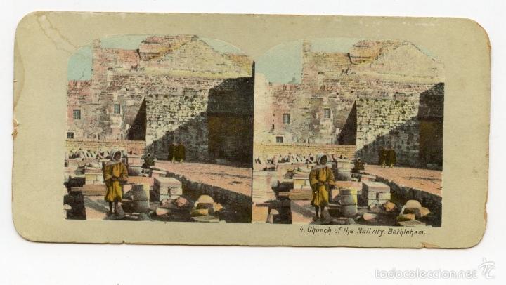 Photographie ancienne: Fotomec&aacute;nica coloreada. Iglesia de la Natividad, Bel&eacute;n