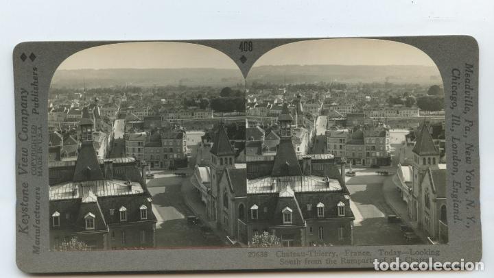 Photographie ancienne: Chatheau-Thierry, Francia.  Keystone View Company.  Copyrighted Made in U.S.A.  Manufacturers & Publ