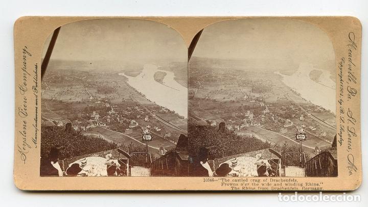 Photographie ancienne: Drachenfels, Alemania. Keystone View Company. Manufacturers & Publishers Meadville, Pa., St. Loui