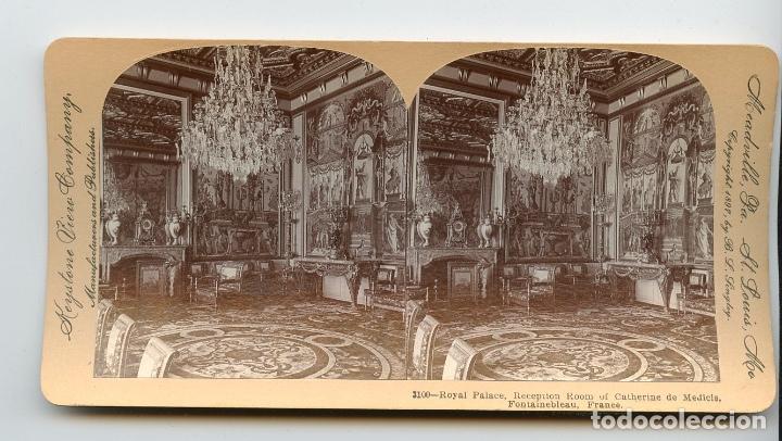 Photographie ancienne: Sal&oacute;n de recepciones de Catalina de Medici. Palacio Real de Fontainebleau. Keystone View Company. M