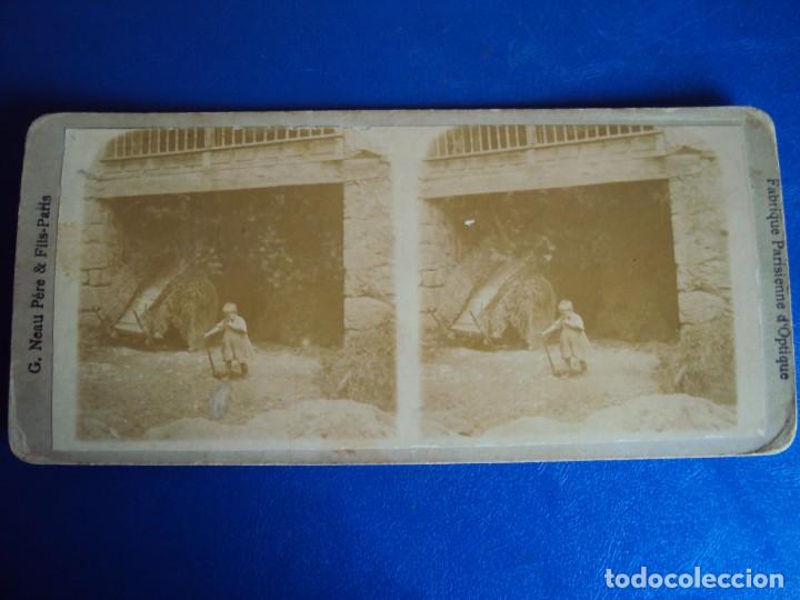 Fotografia antica: (ES-1915)FOTOGRAFIA ESTEREOSCOPICA DE ASTURIAS - EN LA ALDEA