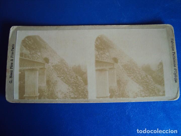 Fotograf&iacute;a antigua: (ES-1911)FOTOGRAFIA ESTEREOSCOPICA DE ASTURIAS - PUENTE DEL FERROCARRIL DE PRAVIA