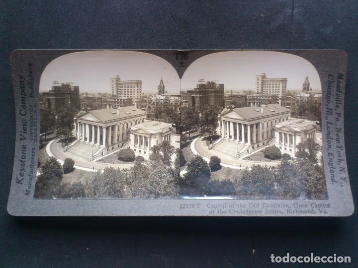 Photographie ancienne: FOTOGRAFIA ESTEREOSCOPICA, KEYSTONE VIEW COMPANY, EDIFICIO DEL CONGRESO RICHMOND