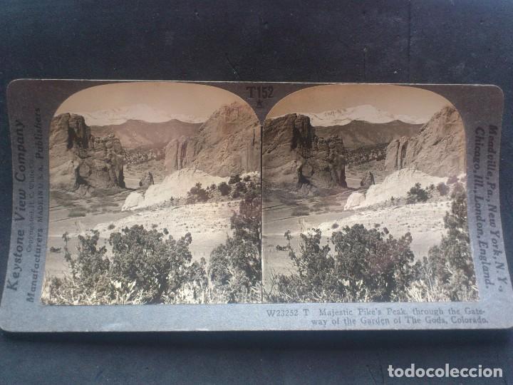 Photographie ancienne: FOTOGRAFIA ESTEREOSCOPICA, KEYSTONE VIEW COMPANY, PICO DE LUCIO, JARDIN DE LOS DIOSES, COLORADO