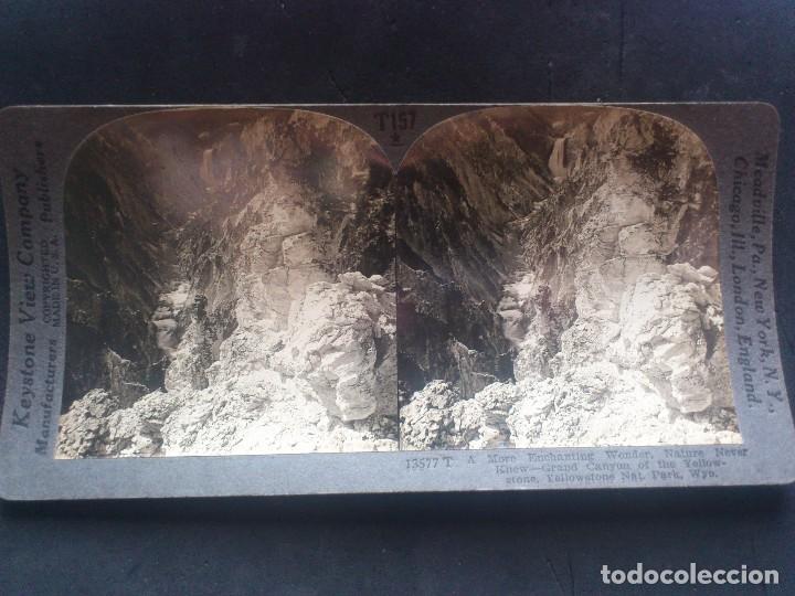 Fotografia antica: FOTOGRAFIA ESTEREOSCOPICA, KEYSTONE VIEW COMPANY, GRAN CA&Ntilde;ON DEL PARQUE NATURAL YELLOWSTONE