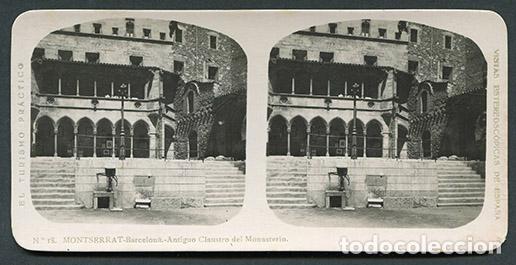 Antique Photography: Montserrat. Antiguo cl&aacute;ustro del monasterio. El Turismo Pr&aacute;ctico. Vistas Est. de Espa&ntilde;a. c. 1915