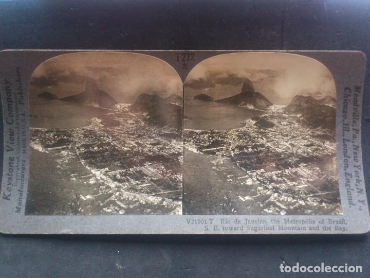Fotograf&iacute;a antigua: KEYSTONE VIEW COMPANY, VISTA AEREA RIO DE JANEIRO, LA METROPOLI DE BRASIL, ORIGINAL, A&Ntilde;OS 20