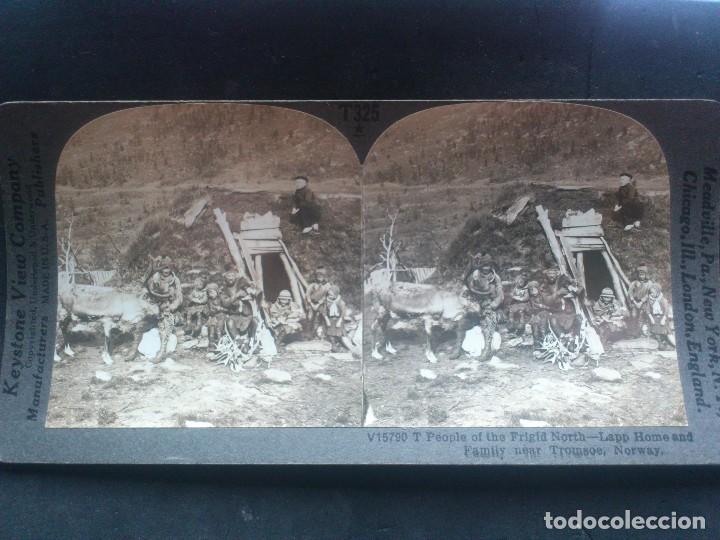 Antique Photography: KEYSTONE VIEW COMPANY, CASA Y FAMILIA LAPON , CERCA DE TROMSOE, NORUEGA, ORIGINAL, A&Ntilde;OS 20