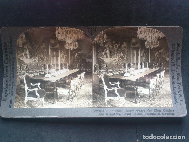 Fotografia antica: KEYSTONE VIEW COMPANY, SALA DEL CONSEJO, PALACIO REAL ESTOCOLMO, SUECIA, ORIGINAL, A&Ntilde;OS 20