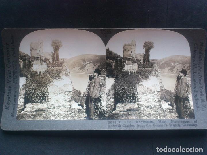 Fotograf&iacute;a antigua: KEYSTONE VIEW COMPANY, CASTILLO DEL RELOJ DE ARTILLEROS, RHEINSTEIN, ALEMANIA, ORIGINAL, A&Ntilde;OS 20