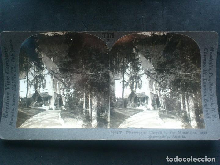 Fotografia antica: KEYSTONE VIEW COMPANY, IGLESIA PINTORESCA CERCA DE SEMMER-ING, AUSTRIA, ORIGINAL, A&Ntilde;OS 20