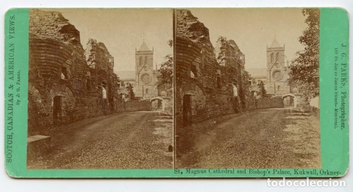 Photographie ancienne: St. Magnus Cathedral  and Bishop's Palace, Kukwall, Orkney  Scotch, Canadian & American Views by J.G