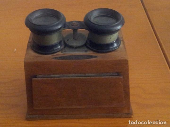Antique Photography: Aparato estereoscopo o estereosc&oacute;pico caja madera. Fabricaci&oacute;n francesa