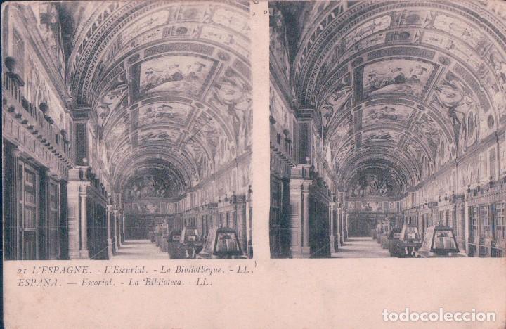 Photographie ancienne: POSTAL ESTEREOSCOPICA DE EL ESCORIAL 21 LL