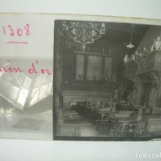 Fotografía antigua: BARCELONA MODERNISTA, CAFÉ AU LYON D'OR – CAFÉ EL LEÓN DE ORO -2 CRISTAL ESTEREOSCOPICO- CA.1910. Lote 89318544