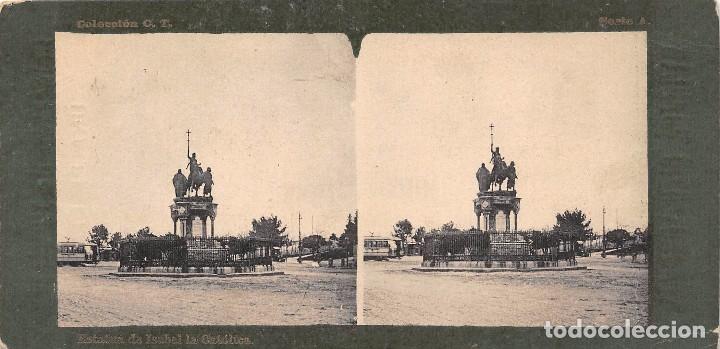 Antique Photography: MADRID.- ESTATUA DE ISABEL LA CAT&Oacute;LICA