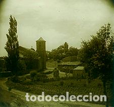 Fotograf&iacute;a antigua: Baix llobregat. Iglesia y huerts. Bonita imagen. c. 1920