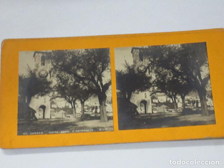 Fotografia antica: FOTOGRAF&Iacute;A ESTEREOSC&Oacute;PICA 69.CANNES NOTRE DAME D'ESPERANCE