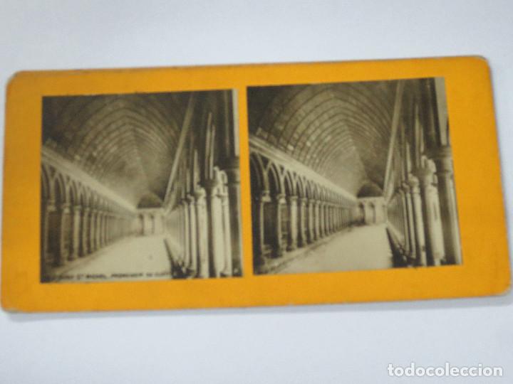 Fotografia antica: FOTOGRAF&Iacute;A ESTEREOSC&Oacute;PICA  13. MONT ST. MICHEL PROMENOIR DU CLOITRE