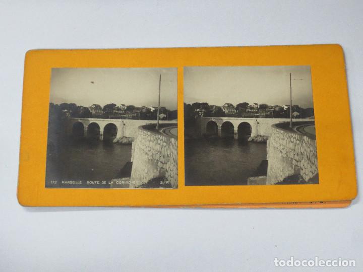 Fotografia antica: FOTOGRAF&Iacute;A ESTEREOSC&Oacute;PICA 172 MARSEILLE ROUTE DE LA CORNICHE