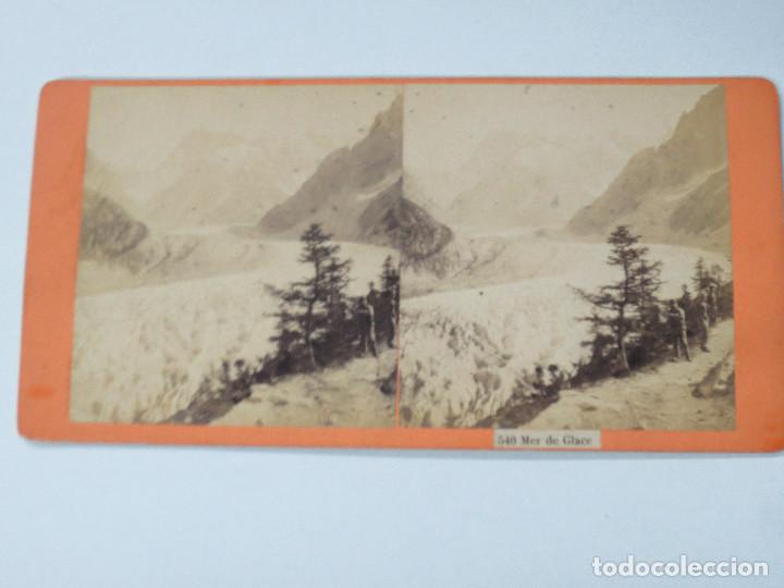 Fotografia antica: FOTOGRAF&Iacute;A ESTEREOSC&Oacute;PICA  540. MER DE GLACE