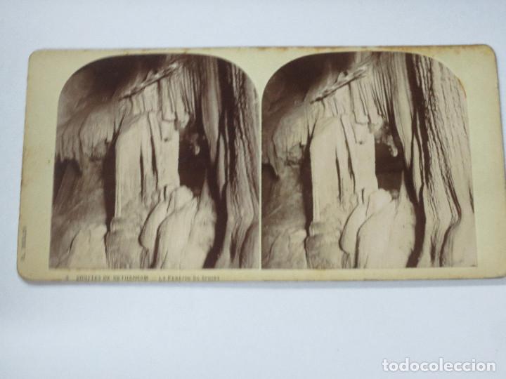 Fotografia antica: FOTOGRAF&Iacute;A ESTEREOSC&Oacute;PICA 5. GROTTES DE BETHARRAM LA FENETRE DU SPHINX