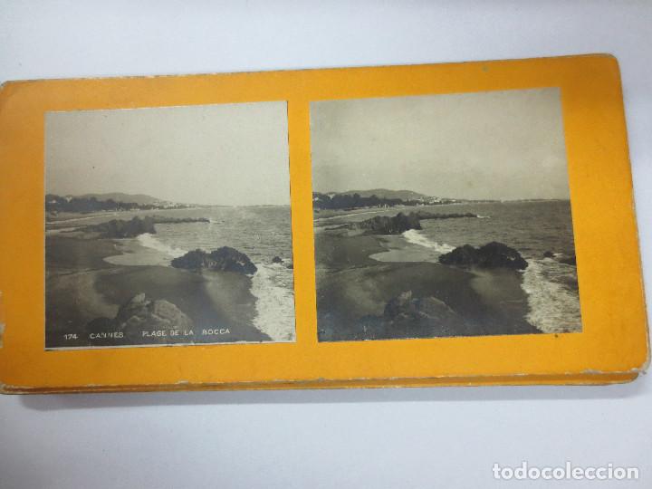 Fotografia antica: FOTOGRAF&Iacute;A ESTEREOSC&Oacute;PICA  174 CANNES PLAGE DE LA BOCCA