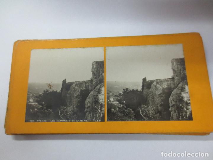 Fotografia antica: FOTOGRAF&Iacute;A ESTEREOSC&Oacute;PICA  159.  HYRES LES REMPARTS DU CHATEAU
