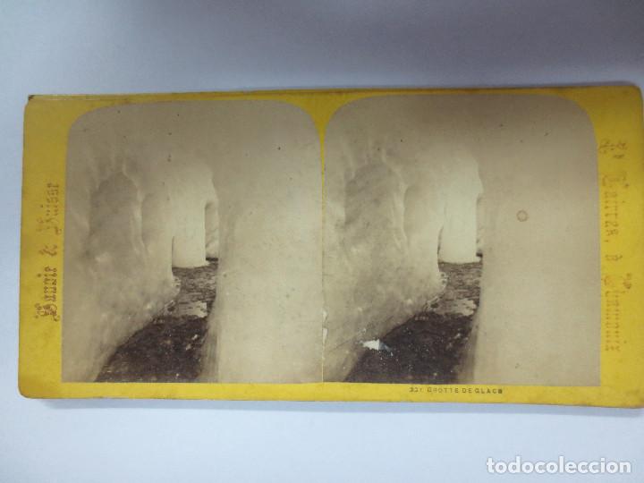 Fotografia antiga: FOTOGRAF&Iacute;A ESTEREOSC&Oacute;PICA  327.GROTTE DE GLACE