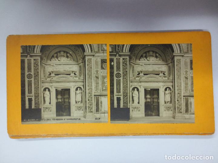 Fotografia antiga: FOTOGRAF&Iacute;A ESTEREOSC&Oacute;PICA  ROME ST DEL TOMBEAU D'INNOCENT III