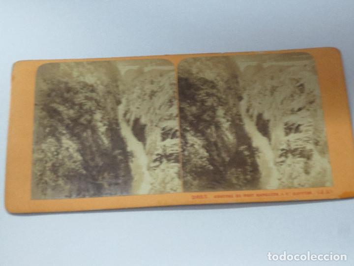 Fotografia antiga: FOTOGRAF&Iacute;A ESTEREOSC&Oacute;PICA  GOUFRE DU PONT NAPOL&Eacute;ON